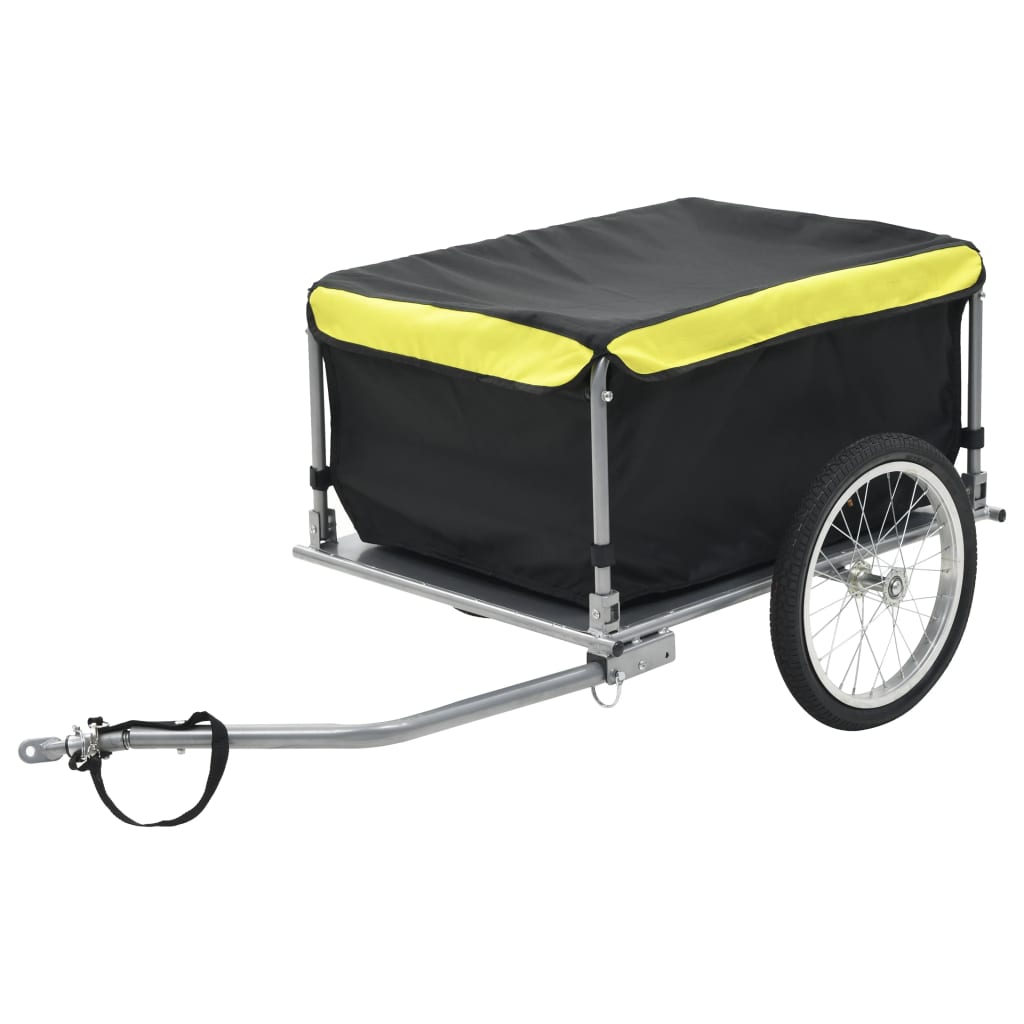 vidaXL cykelvogn 65 kg sort og gul
