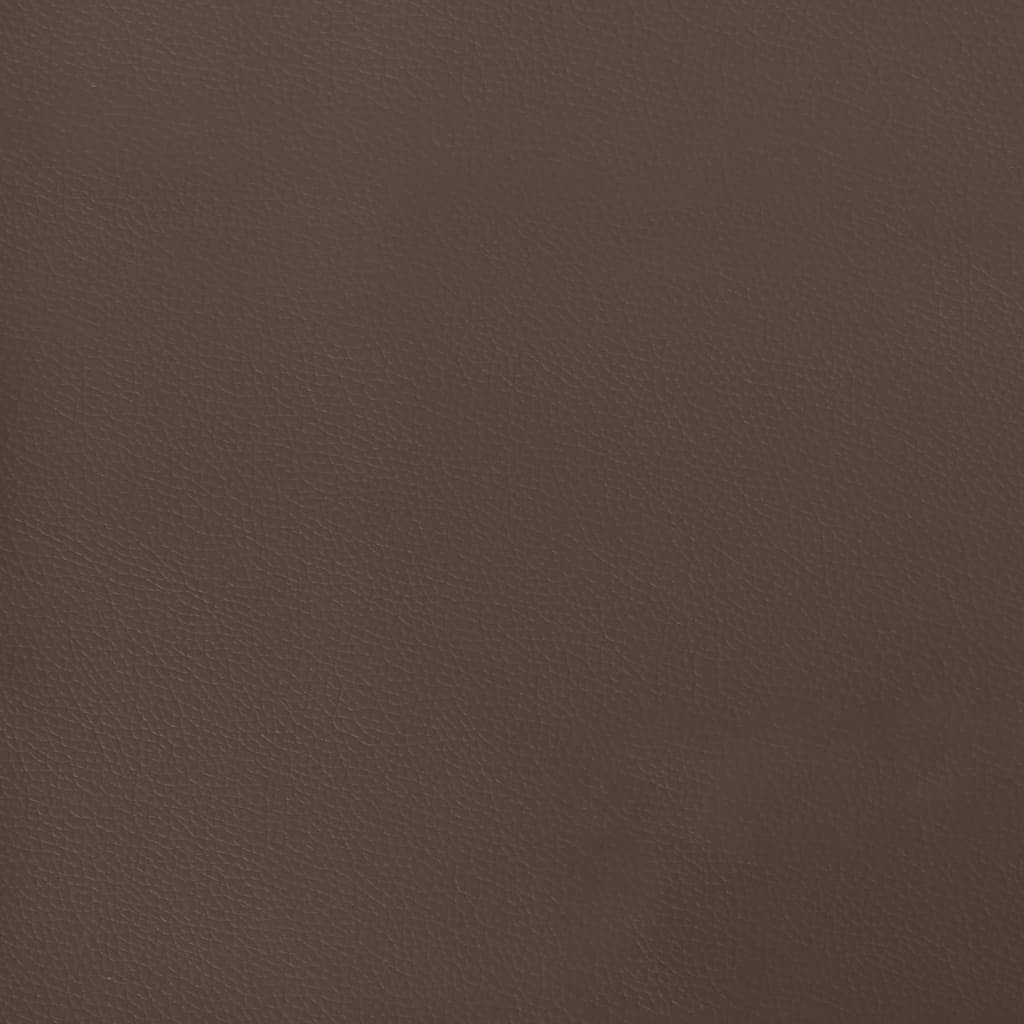 vidaXL sengegavl med kanter 147x16x118/128 cm kunstlæder brun