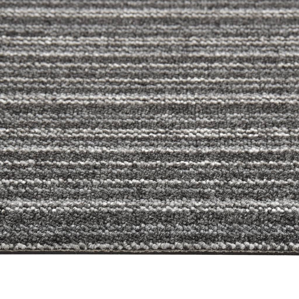 vidaXL tæppefliser 20 stk. 5 m² 50x50 cm stribet antracitgrå