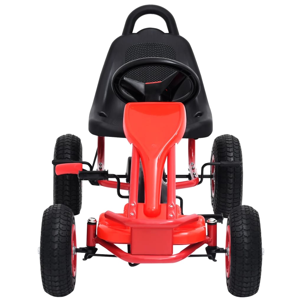 vidaXL pedal-gokart med luftdæk rød