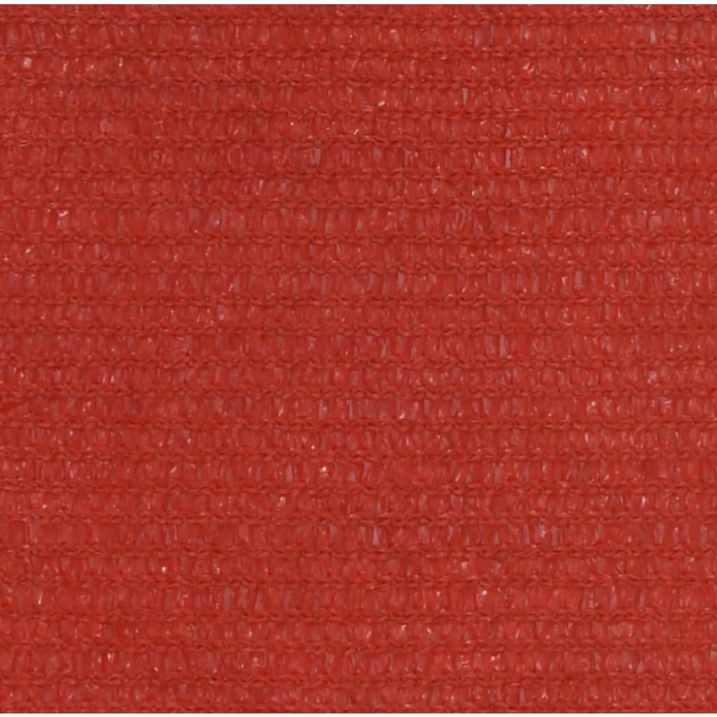 vidaXL solsejl 5x5 m 160 g/m² HDPE rød
