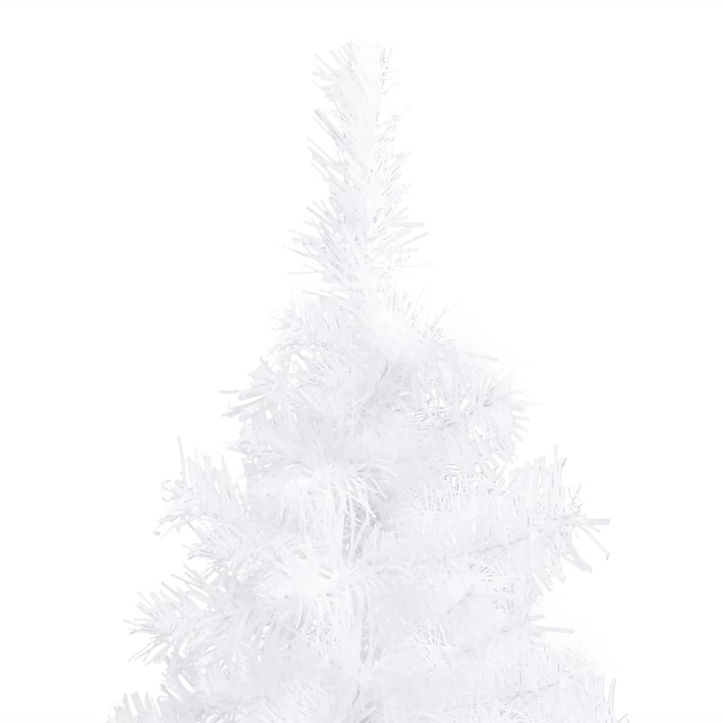 vidaXL kunstigt juletræ til hjørne 180 cm PVC hvid