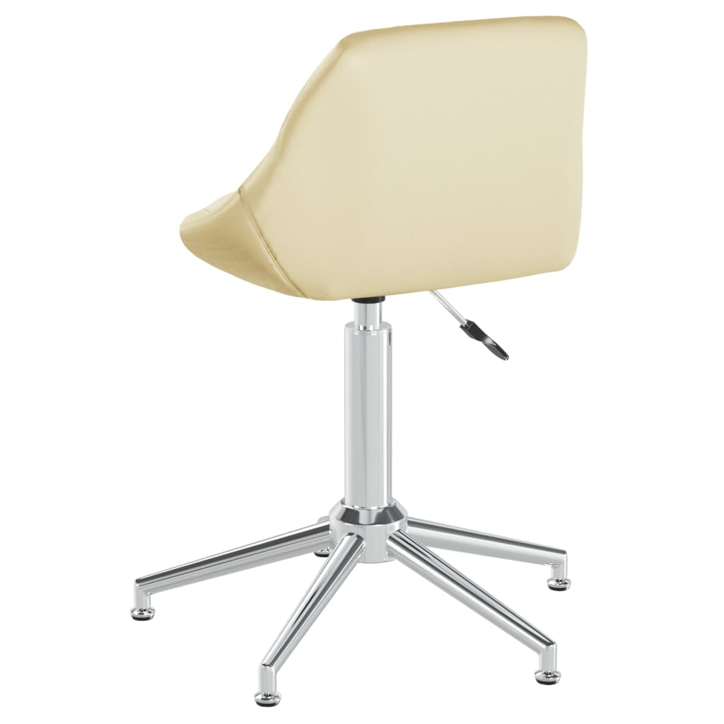 vidaXL drejelige spisebordsstole 4 stk. kunstlæder cremefarvet