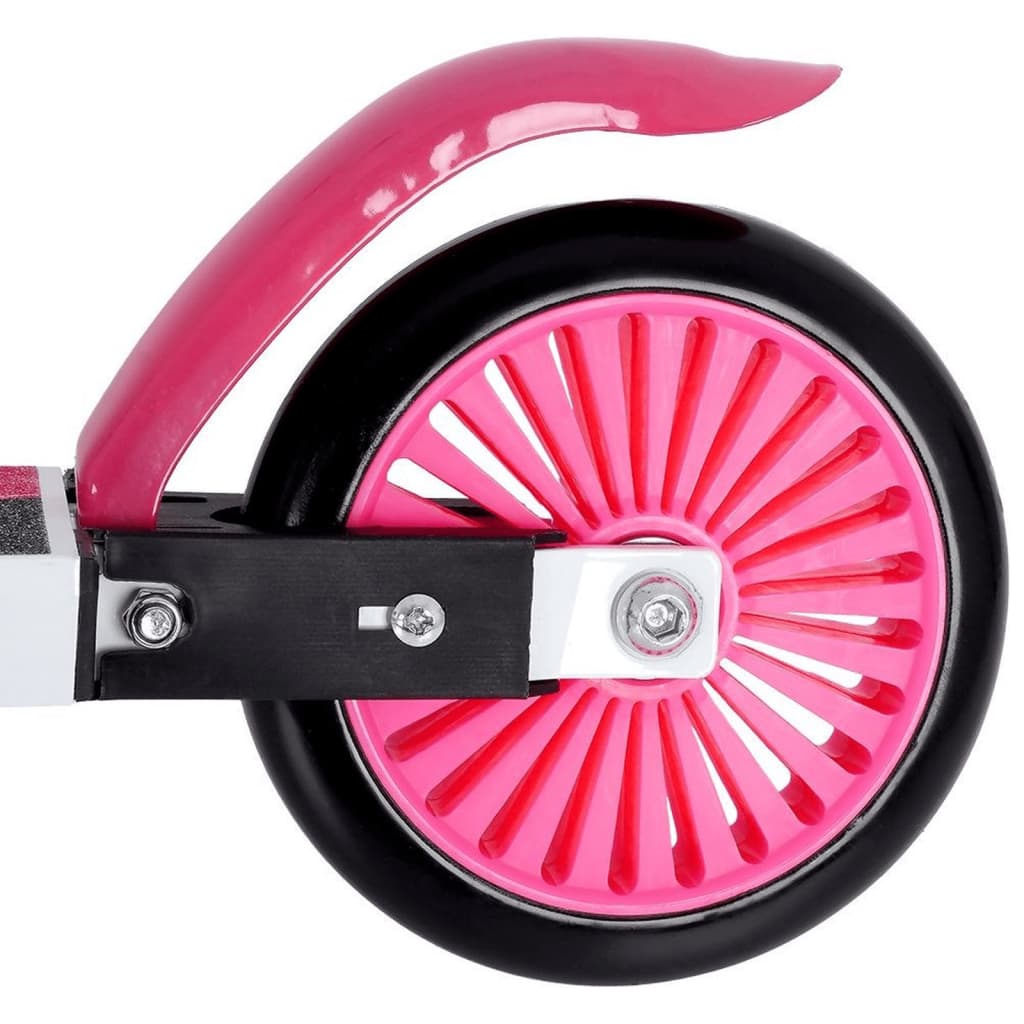 XQ Max sammenklappeligt løbehjul med fodbremse lyserød og hvid