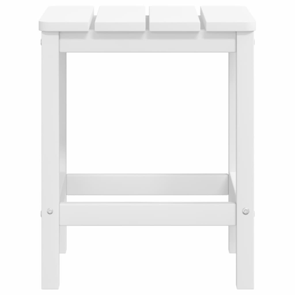 vidaXL Adirondack-stol med fodskammel og bord HDPE hvid