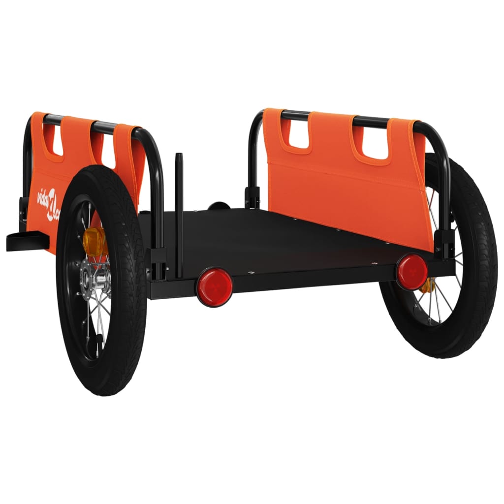 vidaXL cykeltrailer oxfordstof og jern orange
