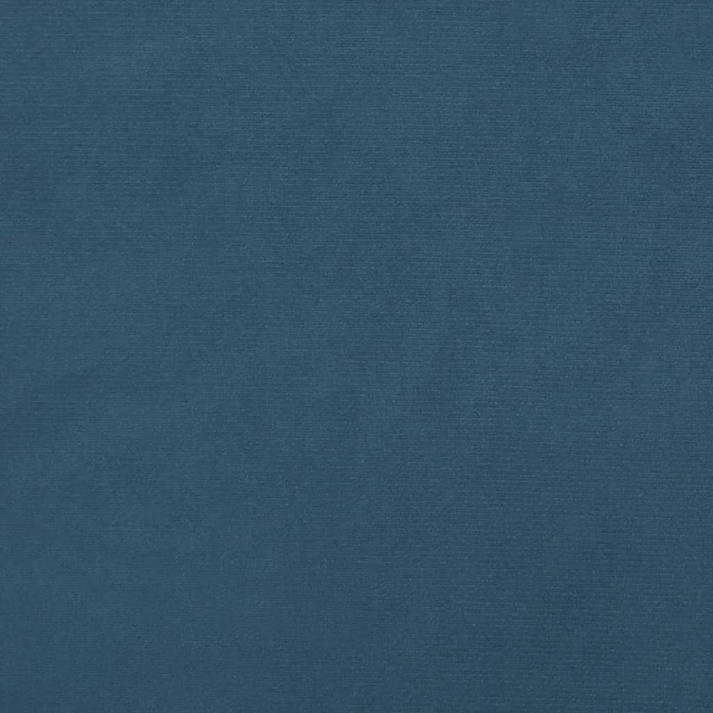 vidaXL springmadras med pocketfjedre 80x200x20 cm fløjl mørkeblå