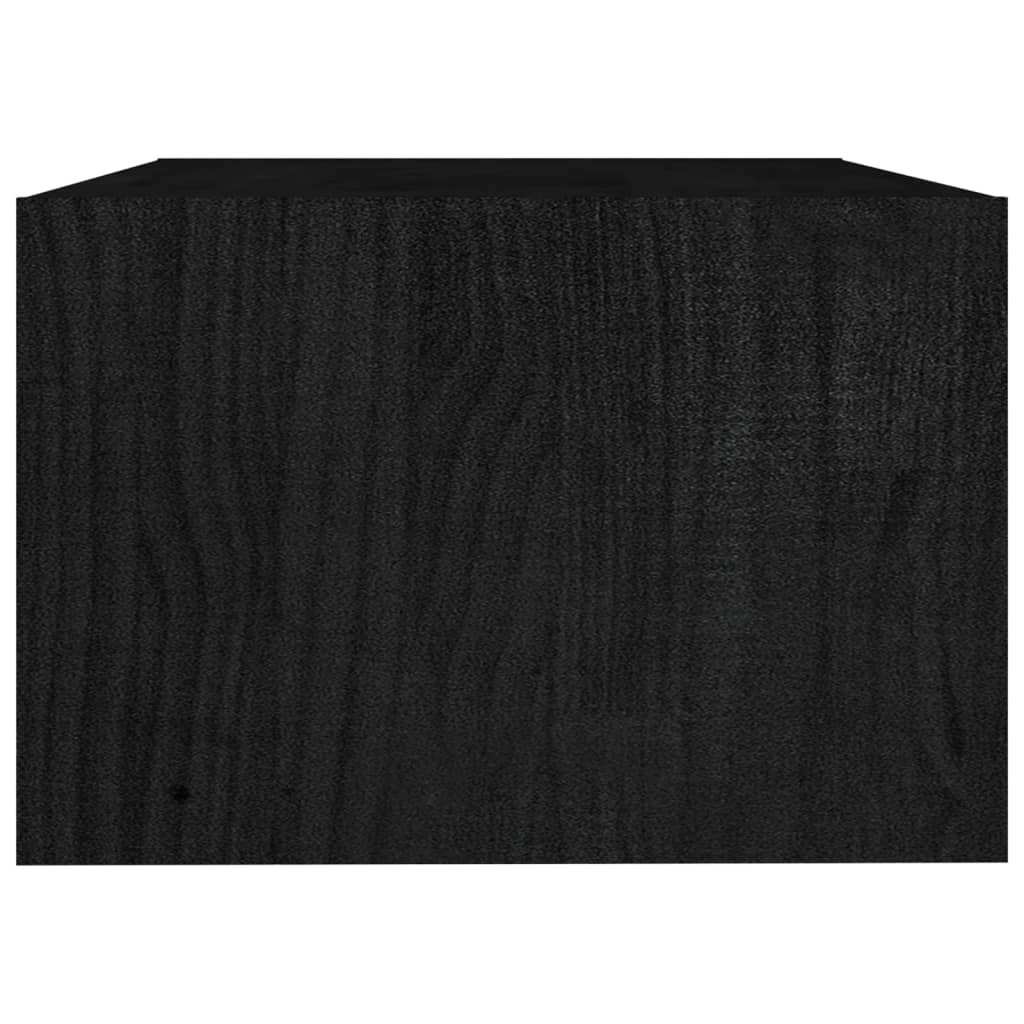 vidaXL sofabord 75x50x33,5 cm massivt fyrretræ sort