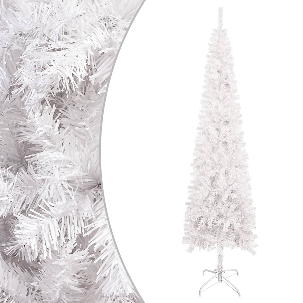 vidaXL smalt juletræ med lys 120 cm hvid