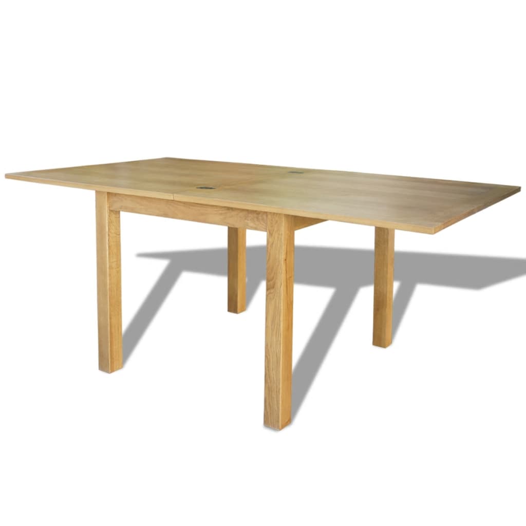 vidaXL udvideligt bord 85x85x75 cm massivt egetræ