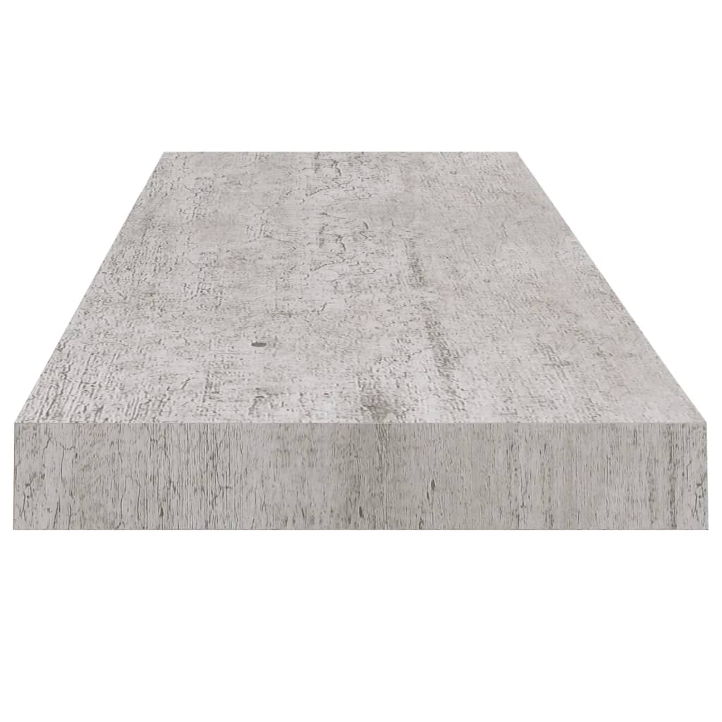 vidaXL væghylde 80x23,5x3,8 cm MDF betongrå