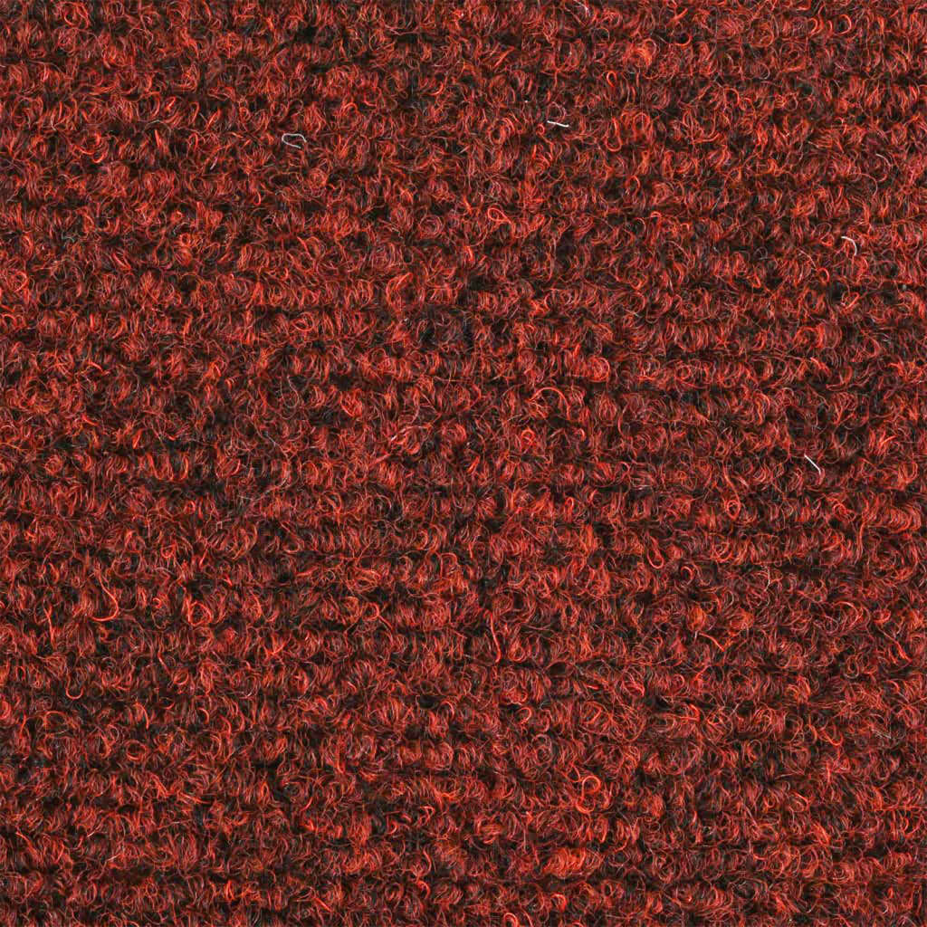 vidaXL selvklæbende trappemåtter 10 stk. 56x17x3 cm tuftet rød
