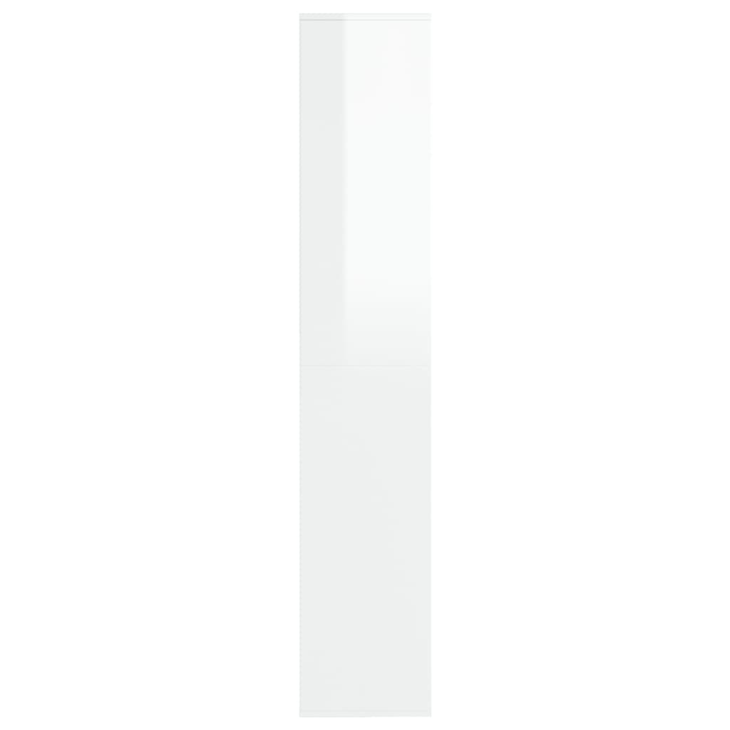 vidaXL skoreol 54 x 34 x 183 cm spånplade hvid højglans