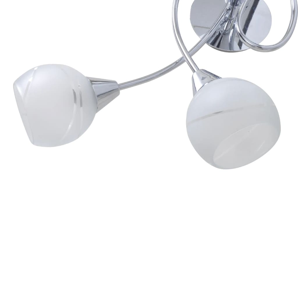 vidaXL loftslampe m. glasskærme 5 E14 pærer