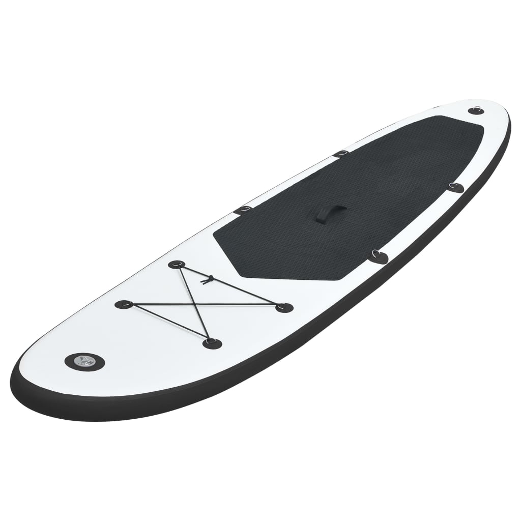 vidaXL oppusteligt paddleboardsæt sort og hvid
