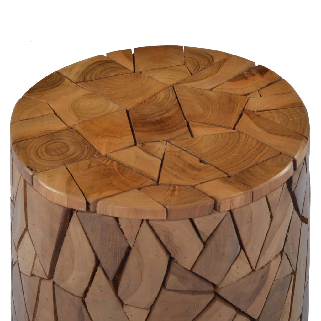 vidaXL mosaiktaburet massivt teaktræ brun