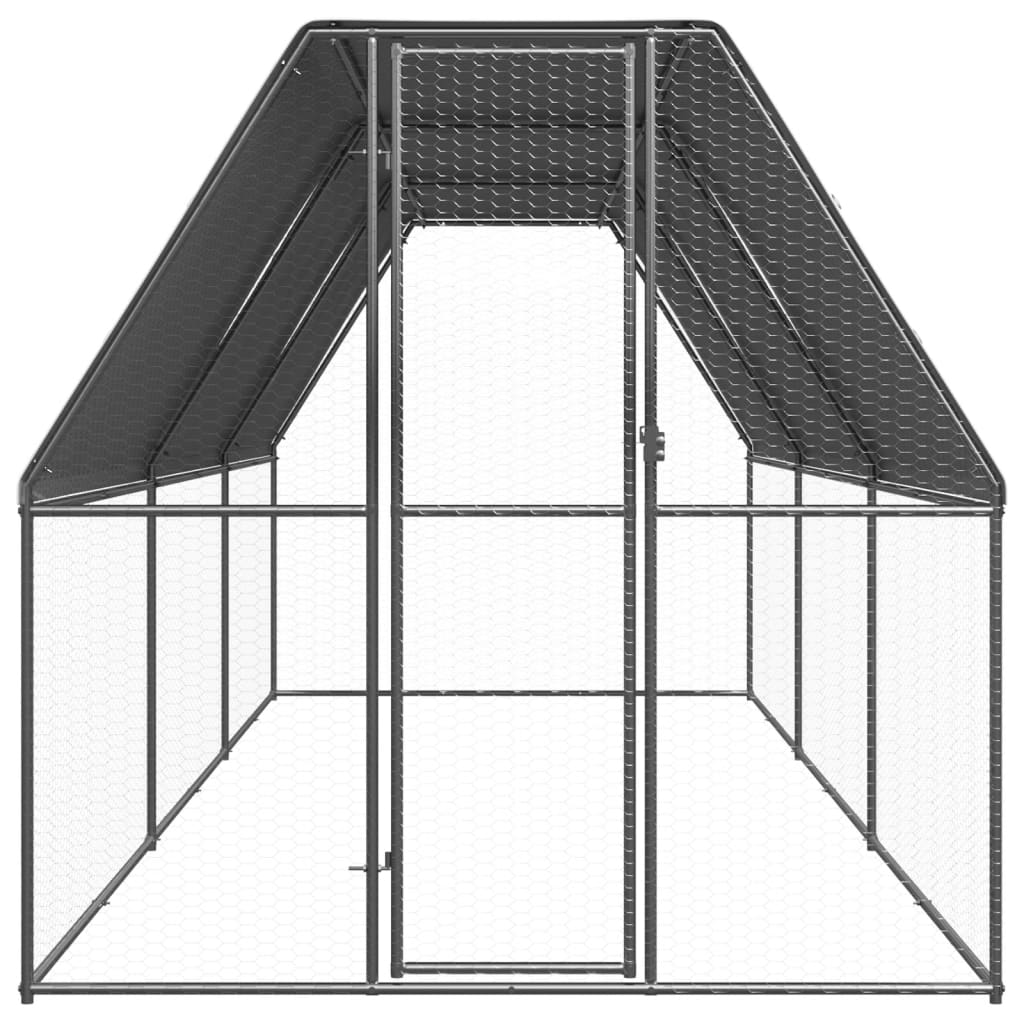 vidaXL hønsegård 2x6x2 m galvaniseret stål