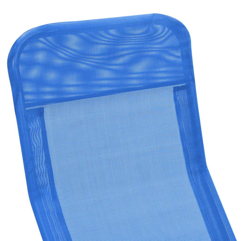 vidaXL foldbare liggestole 2 stk. textilene blå