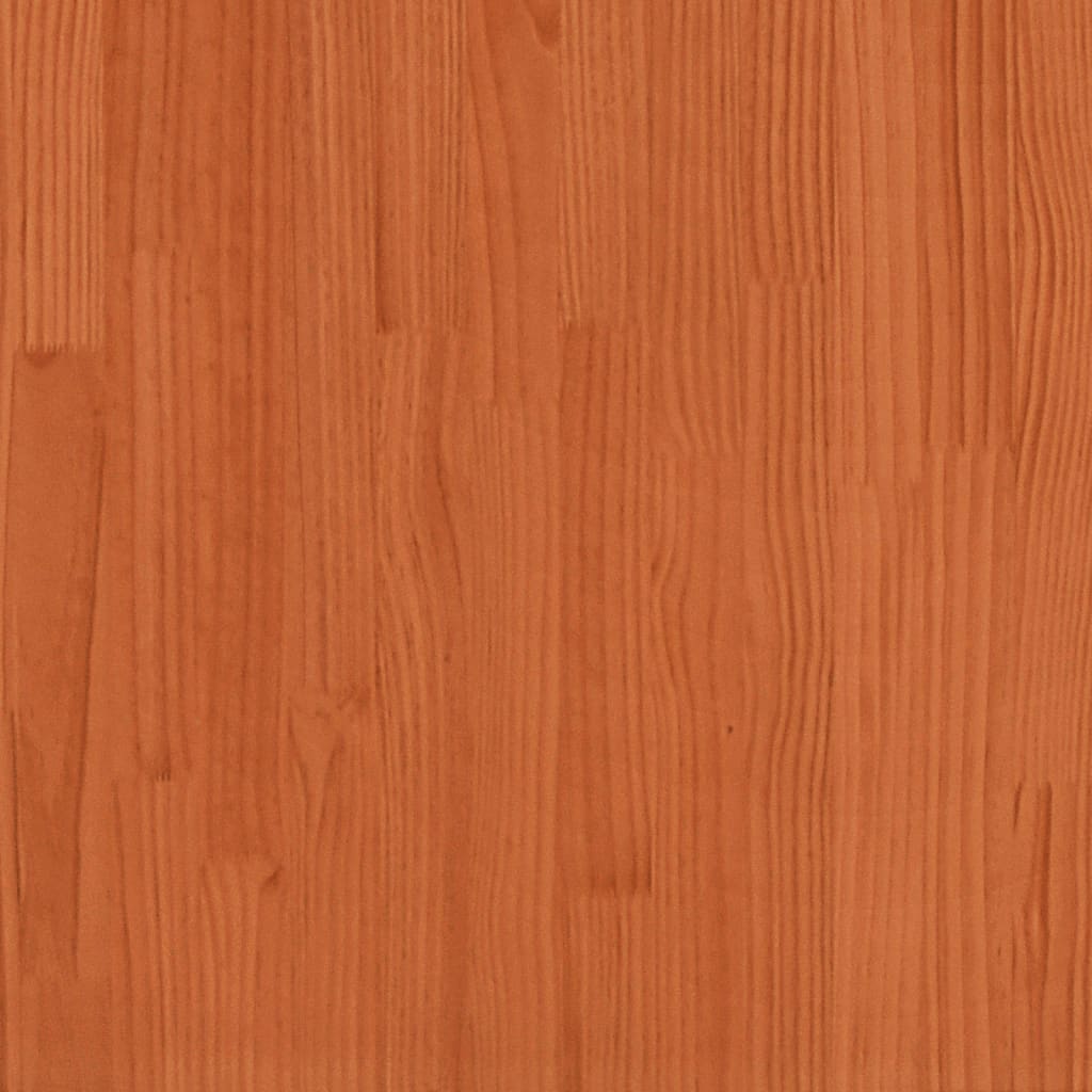 vidaXL hjørnemodul til havesofa u. armlæn 70x70x67 cm massivt træ brun