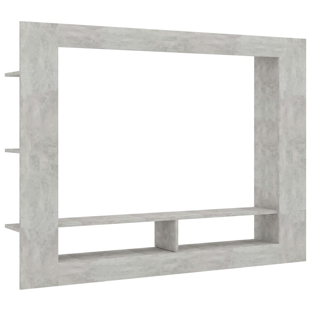 vidaXL tv-bord 152x22x113 cm konstrueret træ betongrå