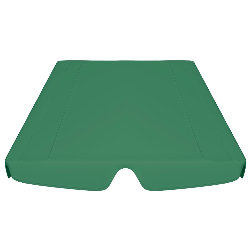 vidaXL baldakin til havegynge 188/168x145/110 cm grøn