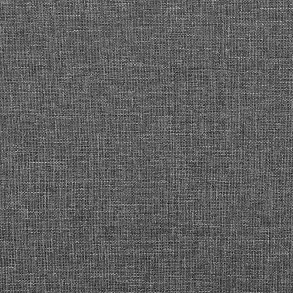 vidaXL sengegavl med kanter 103x16x78/88 cm stof mørkegrå