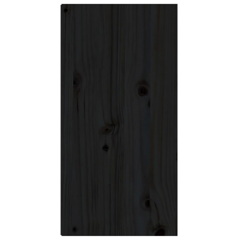 vidaXL vægskabe 2 stk. 30x30x60 cm massivt fyrretræ sort