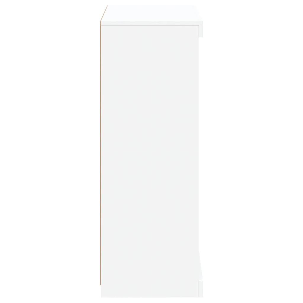 vidaXL skænk med LED-lys 60,5x37x100 cm hvid