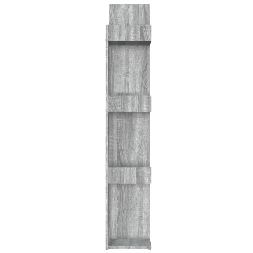 vidaXL bogreol 86x25,5x140 cm konstrueret træ grå sonoma-eg