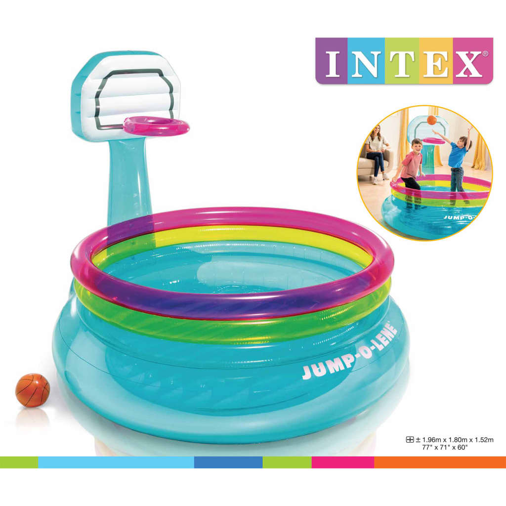 Intex oppustelig hoppeborg til børn Jump-O-Lene basketball PVC