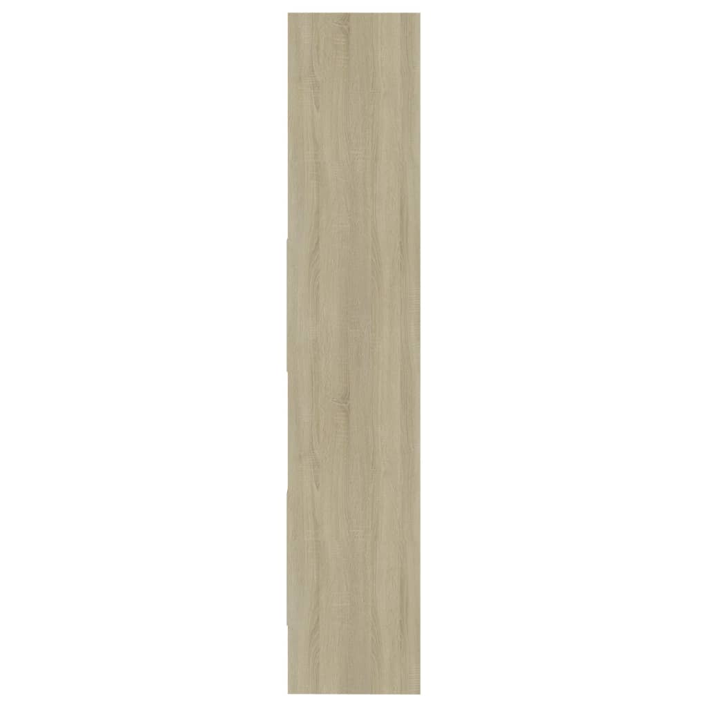 vidaXL bogreol 40x35x180 cm konstrueret træ hvid og sonoma-eg
