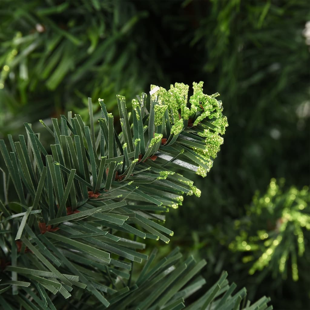 vidaXL kunstigt juletræ med lys og grankogler 150 cm grøn