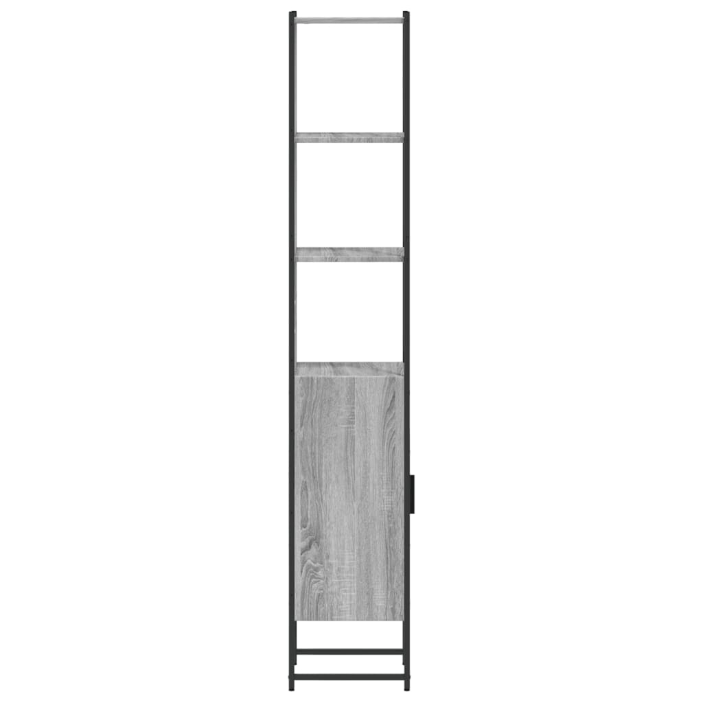 vidaXL badeværelsesskab 33x33x185,5 cm konstrueret træ grå sonoma-eg