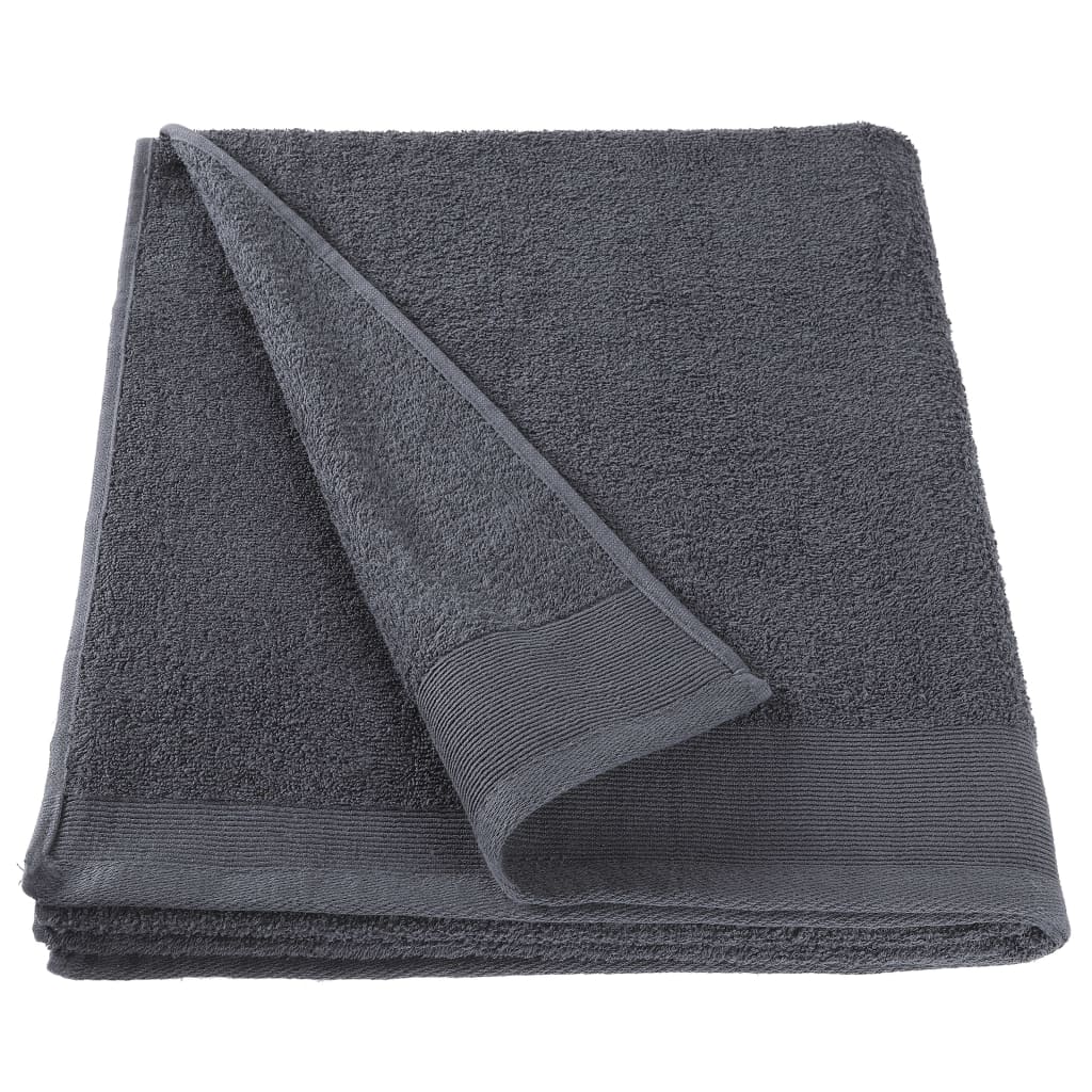 vidaXL håndklæder 2 stk. bomuld 450 gsm 50x100 cm antracitgrå