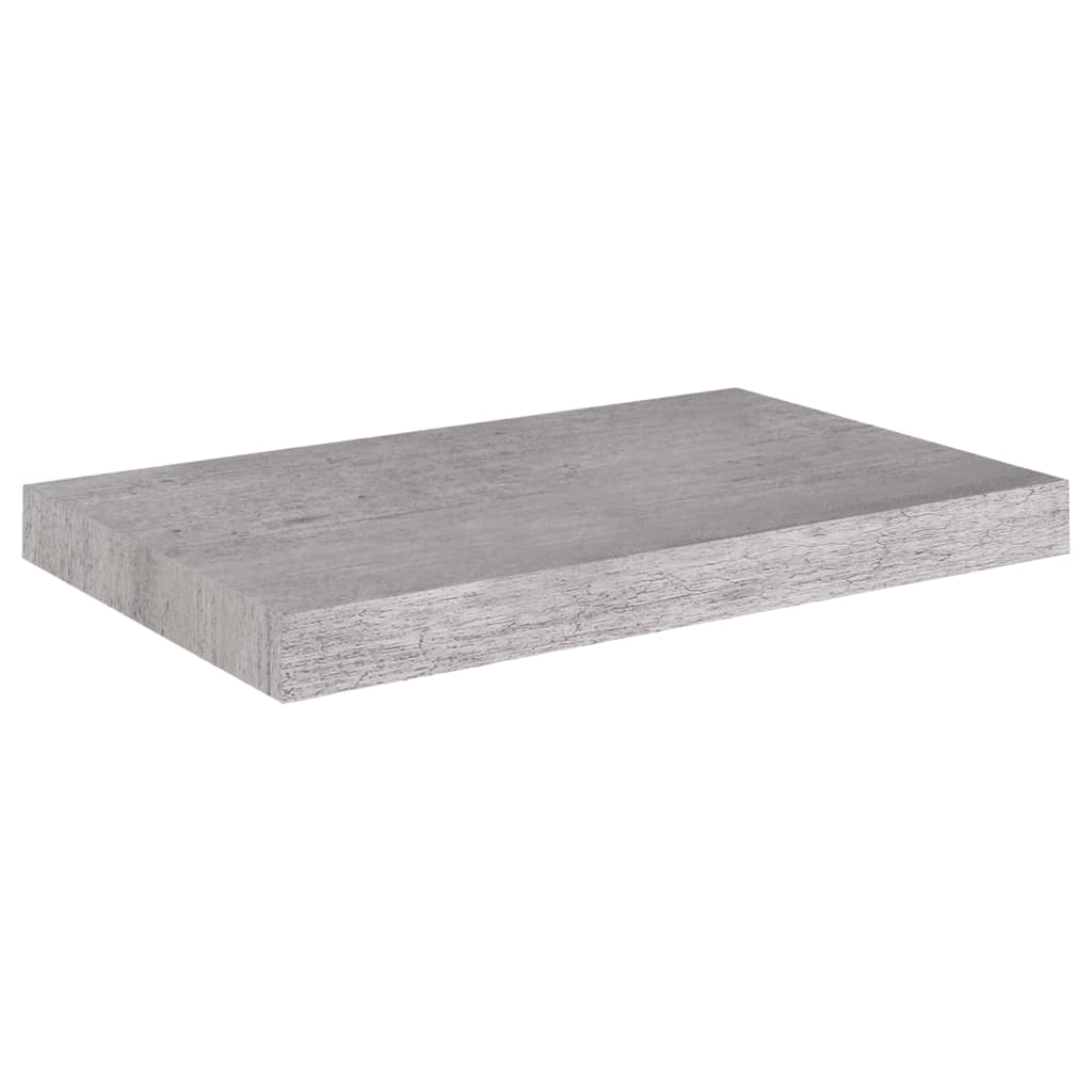 vidaXL væghylde 50x23x3,8 cm MDF betongrå