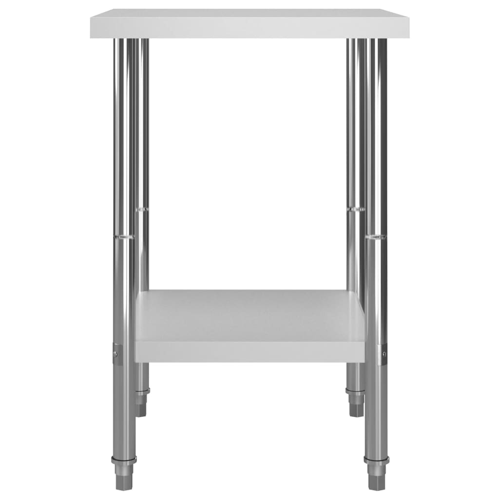 vidaXL arbejdsbord til køkken 60x60x85 cm rustfrit stål