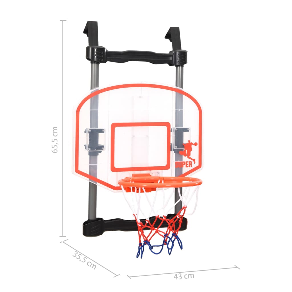 vidaXL basketballsæt til børn dørophængt justerbart
