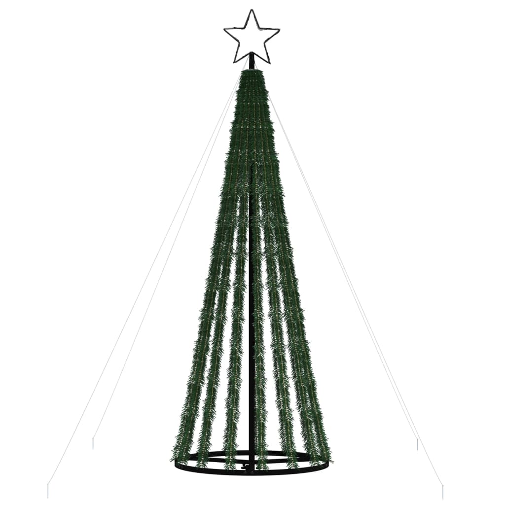 vidaXL lysende juletræ 275 LED'er 180 cm farverigt lys