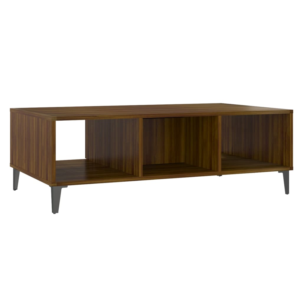 vidaXL sofabord 103,5x60x35 cm spånplade brun egetræsfarve