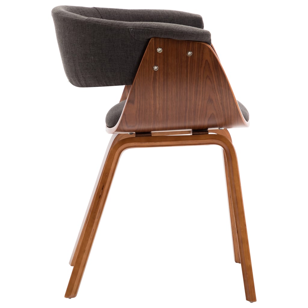 vidaXL spisebordsstole 4 stk. bøjet træ og stof grå