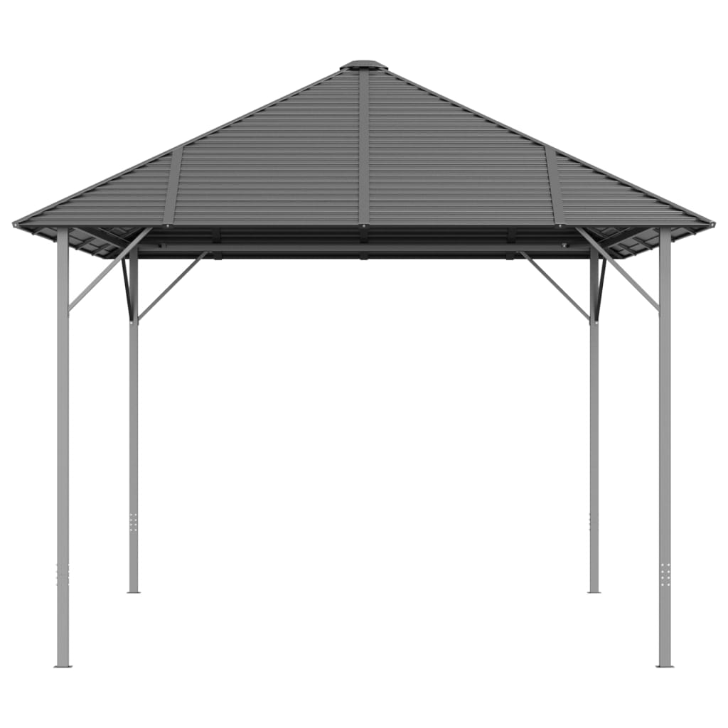 vidaXL pavillon med tag 4x3 m antracitgrå