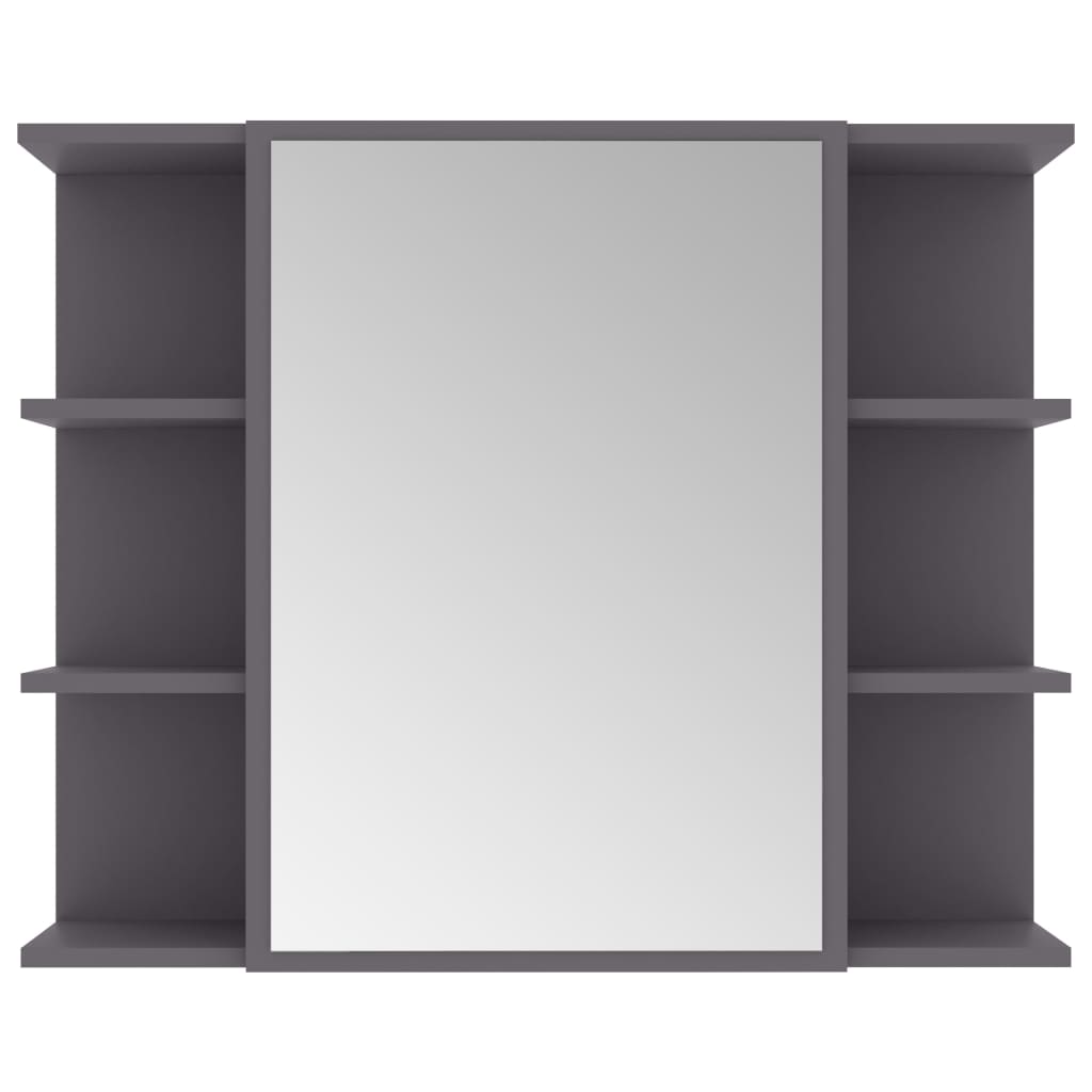 vidaXL badeværelsesmøbelsæt 3 dele spånplade grå