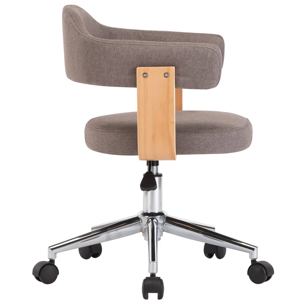 vidaXL drejelige spisebordsstole 2 stk. bøjet træ og stof gråbrun