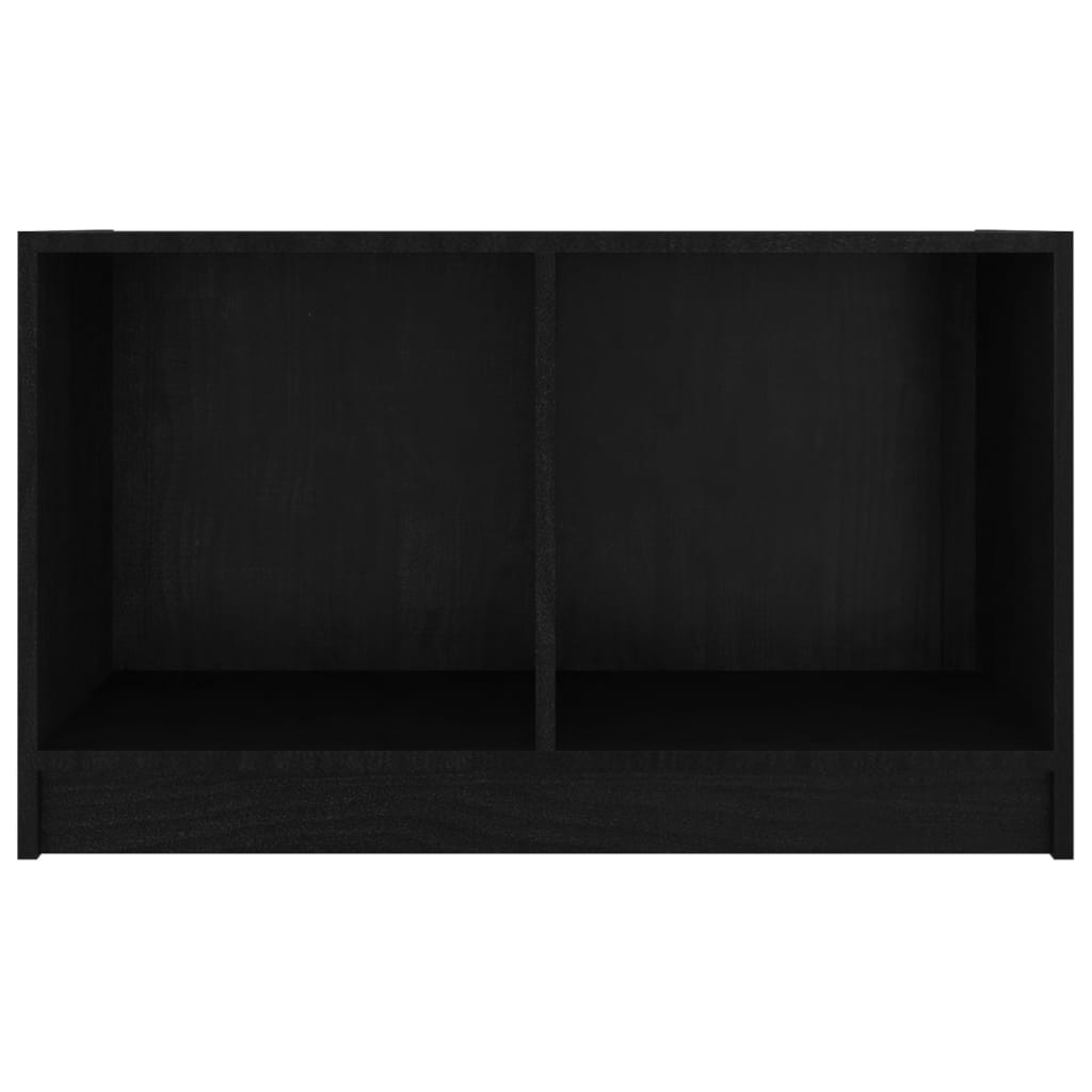 vidaXL tv-bord 70x33x42 cm massivt fyrretræ sort