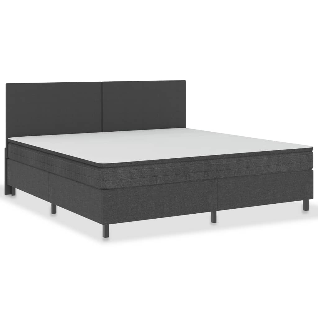 vidaXL sengestel til boxmadras 200x200 cm stof grå