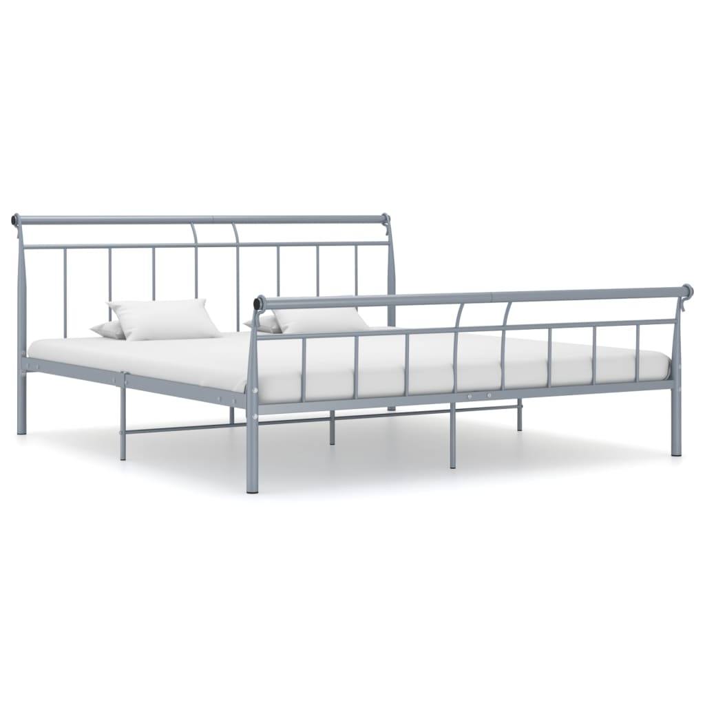vidaXL sengestel 160x200 cm metal grå