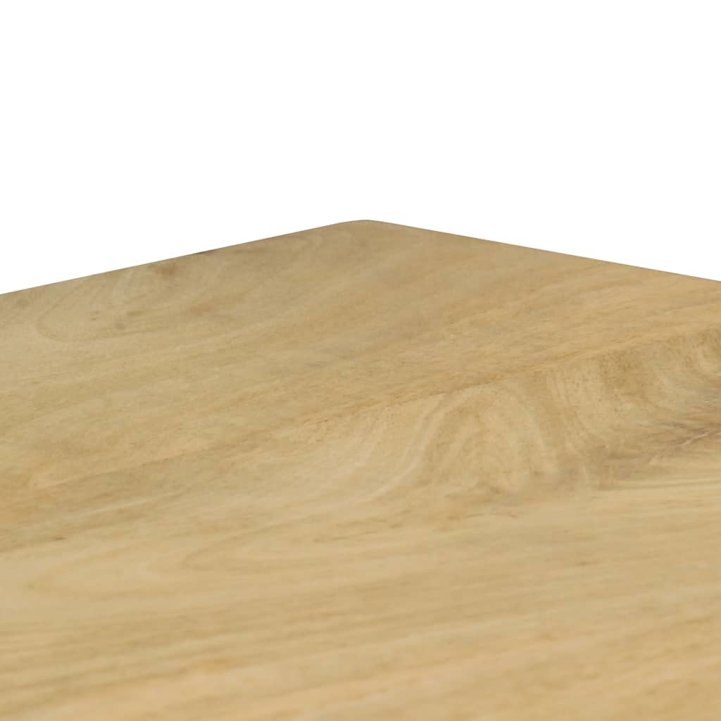 vidaXL spisebord massivt mangotræ og stål 115 x 55 x 76 cm