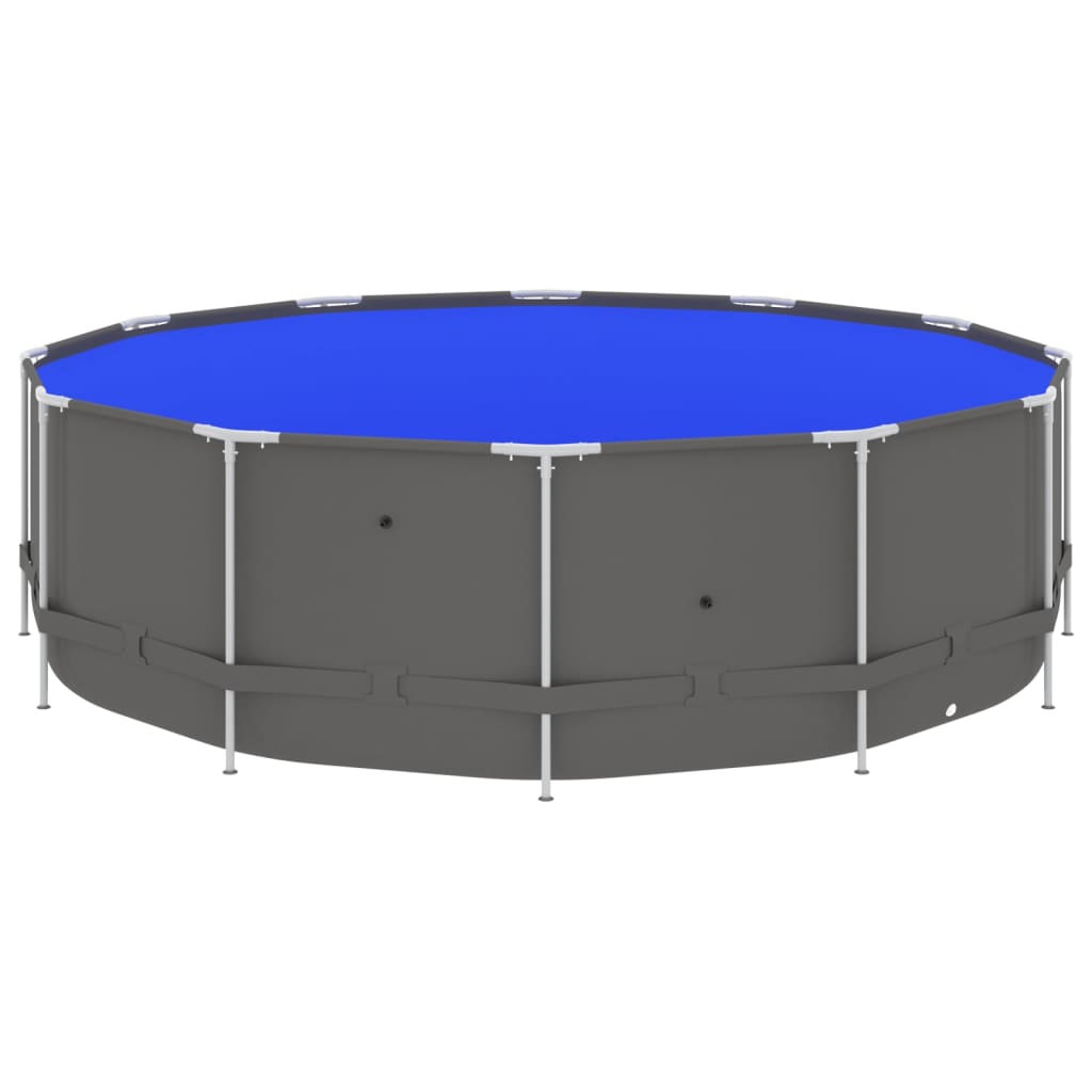vidaXL swimmingpool med stålramme 457x122 cm antracit