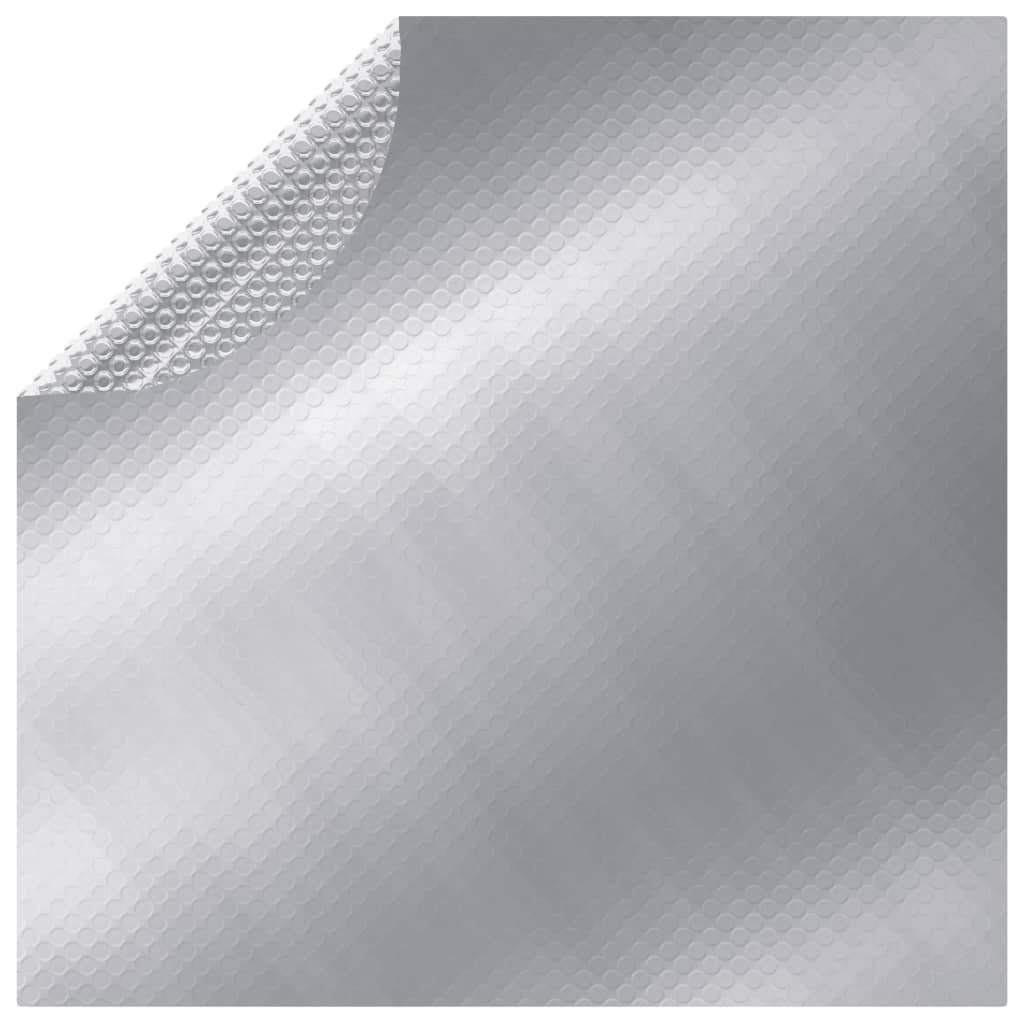 vidaXL poolovertræk 455 cm PE sølvfarvet