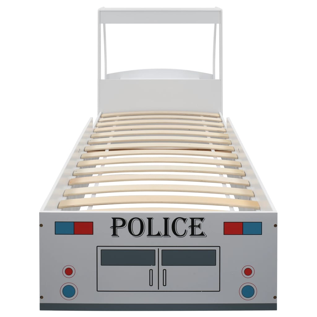 vidaXL børneseng politibil med madras 90 x 200 cm 7 zoner H2 H3
